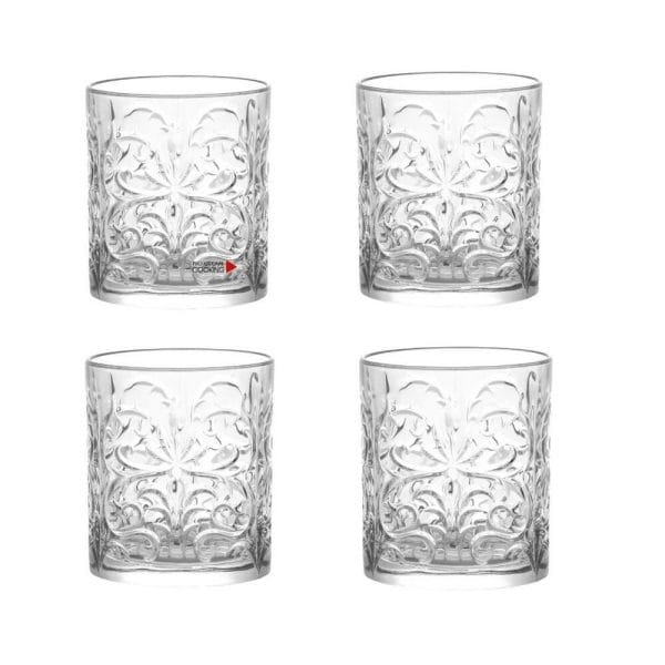 Brandani Set 4 Bicchieri Acqua In Vetro Trasparente Royal Crystal Glass - Professional Cooking