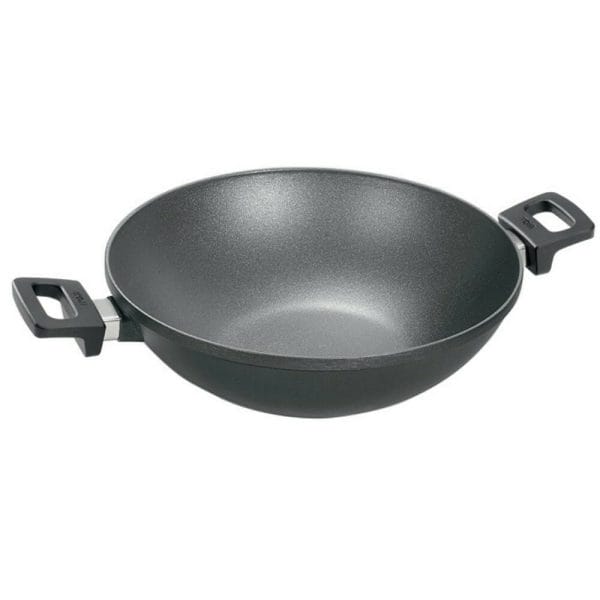 Woll wok saltapasta pesante in Titanium Nowo fondo induzione 2 manici cm. 36 - Professional Cooking